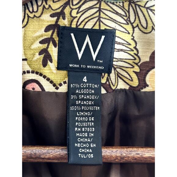 Work to Weekend Women's Colorful Blazer Size 4 - Picture 2 of 5